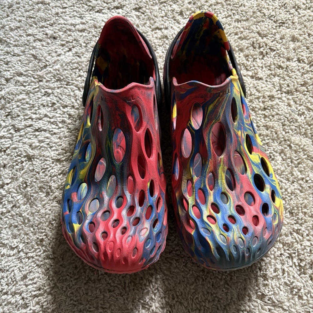 Merrell Hydro Moc shoes Clogs rainbow water colorway Men's 10